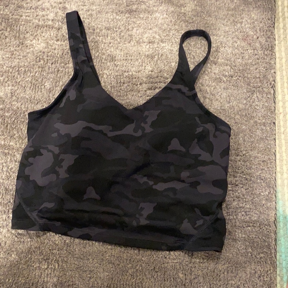 Camo tight cropped tank top